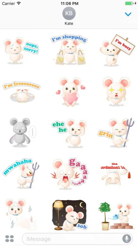 Скриншоты Callie The Funny Little Mouse Stickers