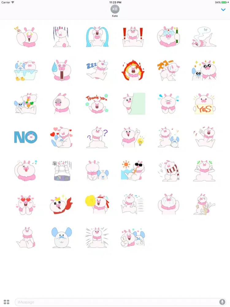 Captures d'écran de Christensen The Elegant Bunny Boy Stickers iPad 