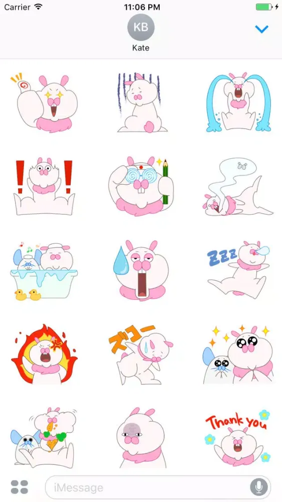 Captures d'écran de Christensen The Elegant Bunny Boy Stickers