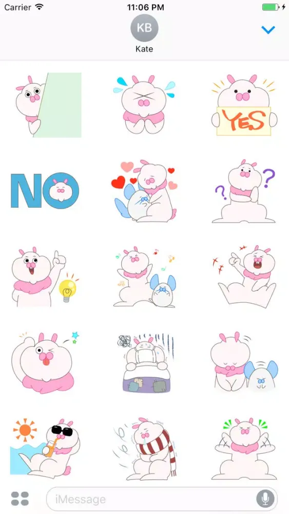 Captures d'écran de Christensen The Elegant Bunny Boy Stickers