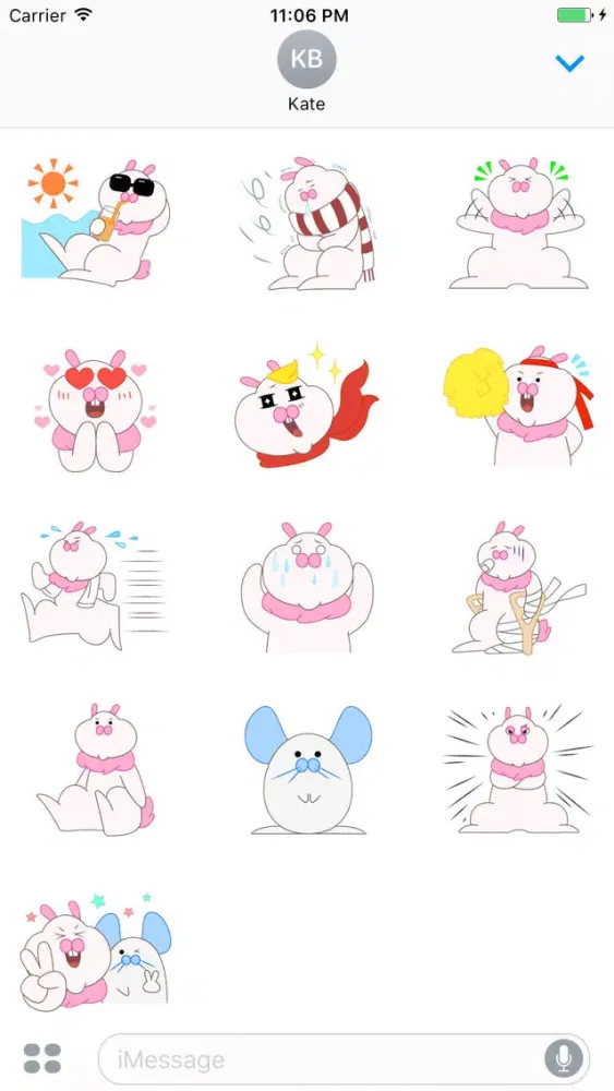 Captures d'écran de Christensen The Elegant Bunny Boy Stickers