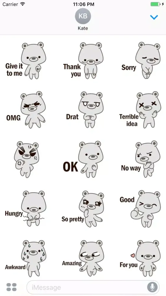 Coby The Little Grizzly Bear Stickers スクリーンショット