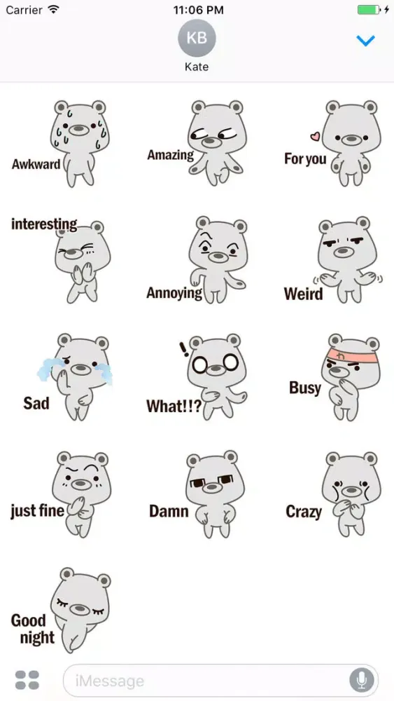 Coby The Little Grizzly Bear Stickers スクリーンショット