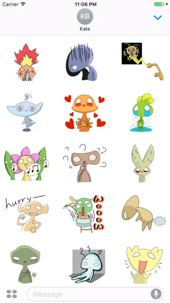 Captures d'écran de Cute Alien Family Stickers
