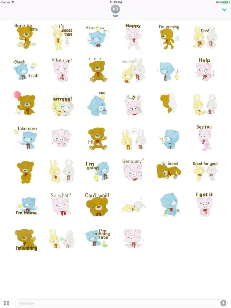 Zrzuty ekranu Cutest Animals Speak English Stickers iPad 