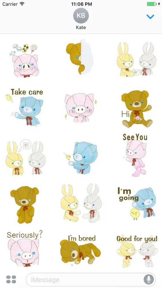 Zrzuty ekranu Cutest Animals Speak English Stickers