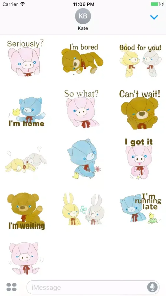 Zrzuty ekranu Cutest Animals Speak English Stickers