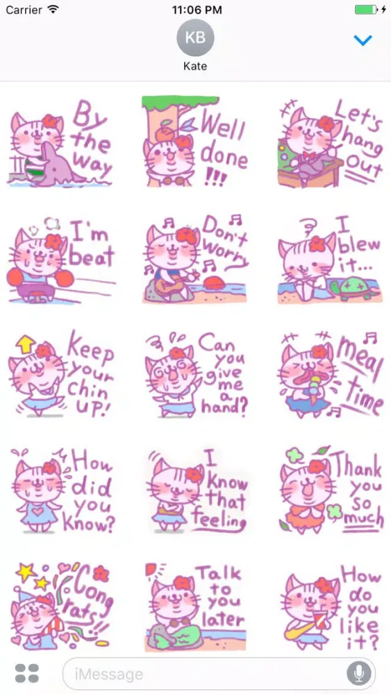 Dahlia The Lovely Kitten English Stickers Screenshots