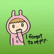Daphne The Girl Who Loves Rabbit English Stickers