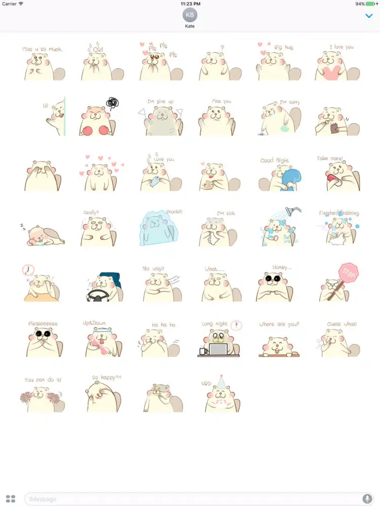 تصاویر Dewey The Cutest Beaver English Stickers iPad 