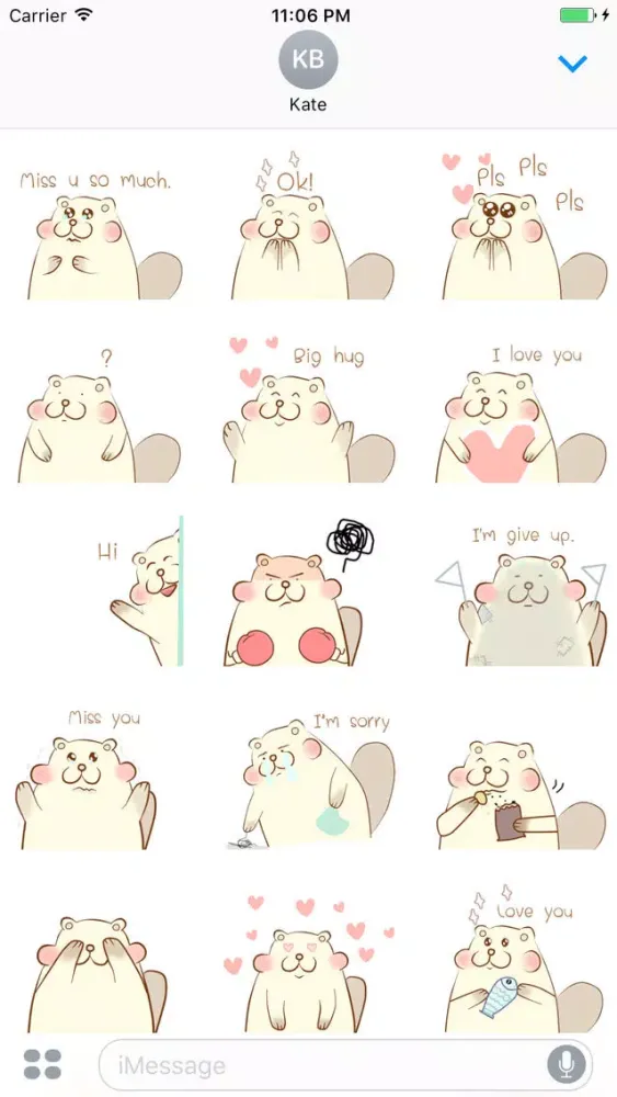تصاویر Dewey The Cutest Beaver English Stickers