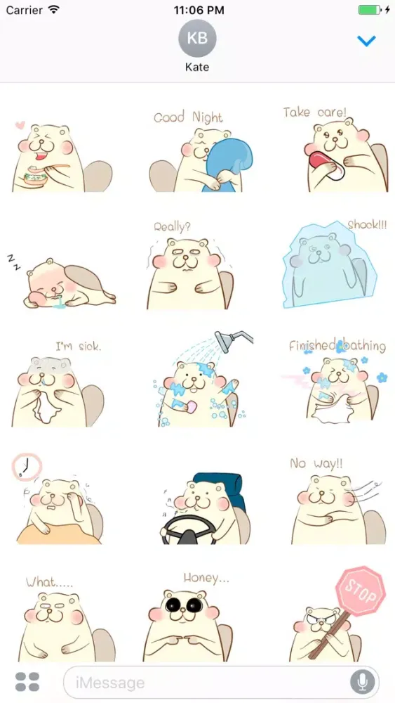 تصاویر Dewey The Cutest Beaver English Stickers