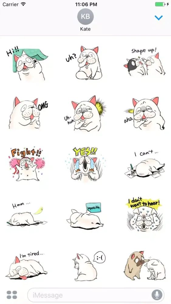 Enid The Funny Bulldog Stickers Screenshots