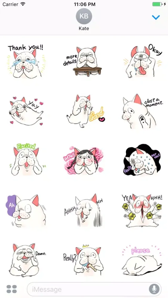 Enid The Funny Bulldog Stickers Screenshots