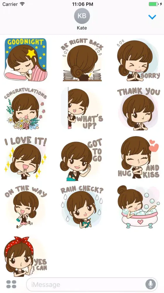 Gwen The Elegant Girl In Office Stickers Ekran Görüntüleri