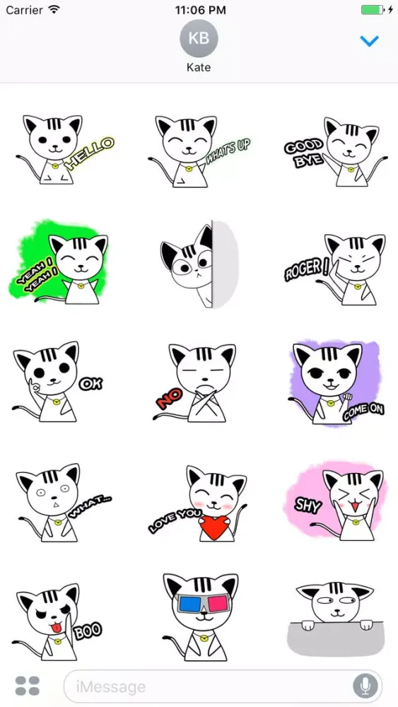 Скриншоты Moses The Lucky White Kitten Stickers