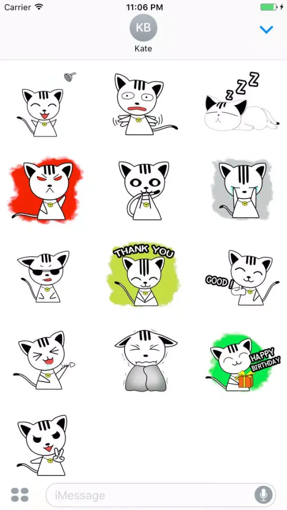 Скриншоты Moses The Lucky White Kitten Stickers