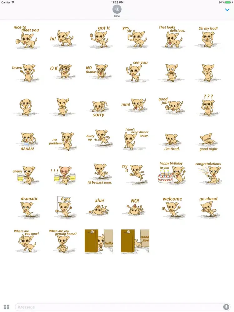 Opie The Crazy Chihuahua Stickers iPad 应用截图