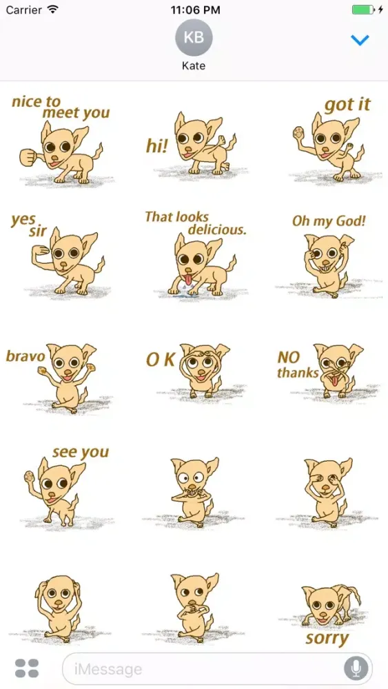 Opie The Crazy Chihuahua Stickers应用截图
