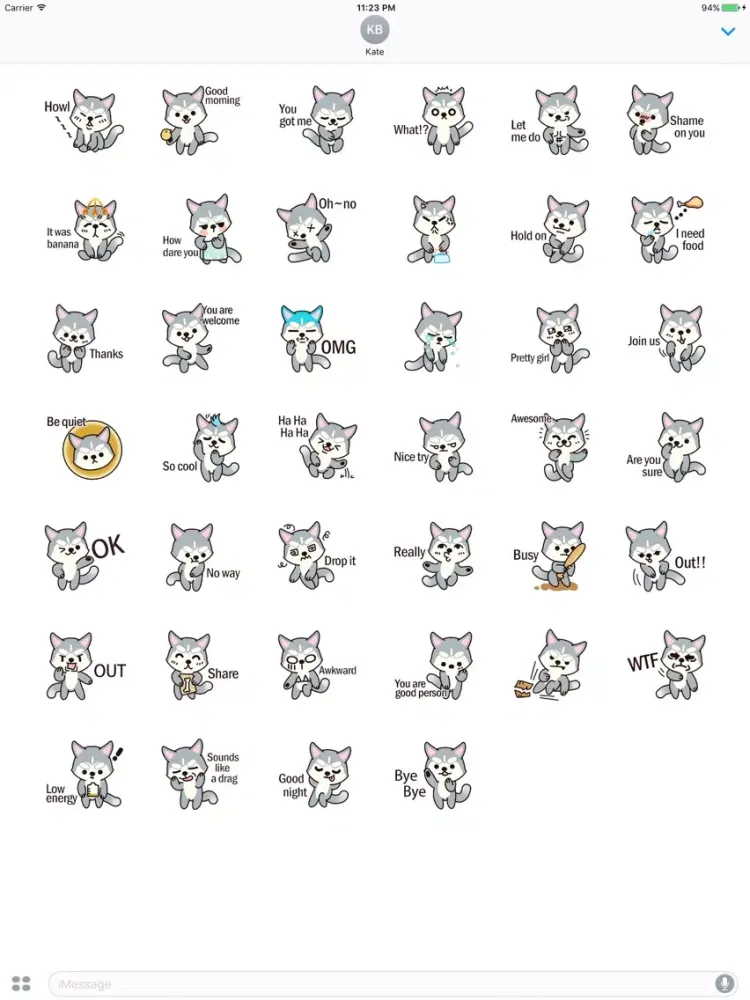 Oreo the happies dog stickers iPad  Screenshots