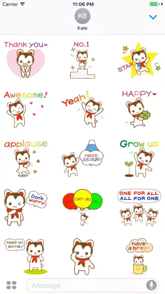 Ảnh chụp màn hình của Pluto the happy dog stickers