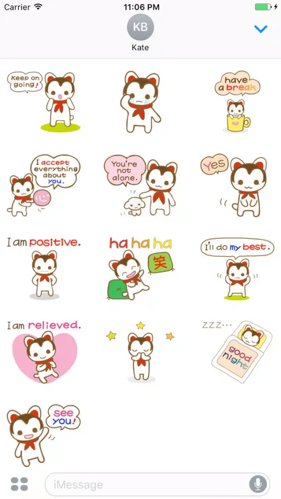 Ảnh chụp màn hình của Pluto the happy dog stickers