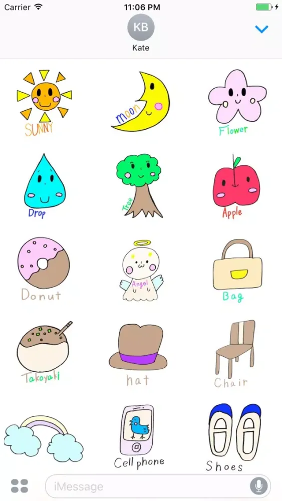Captures d'écran de The Cute English Stickers