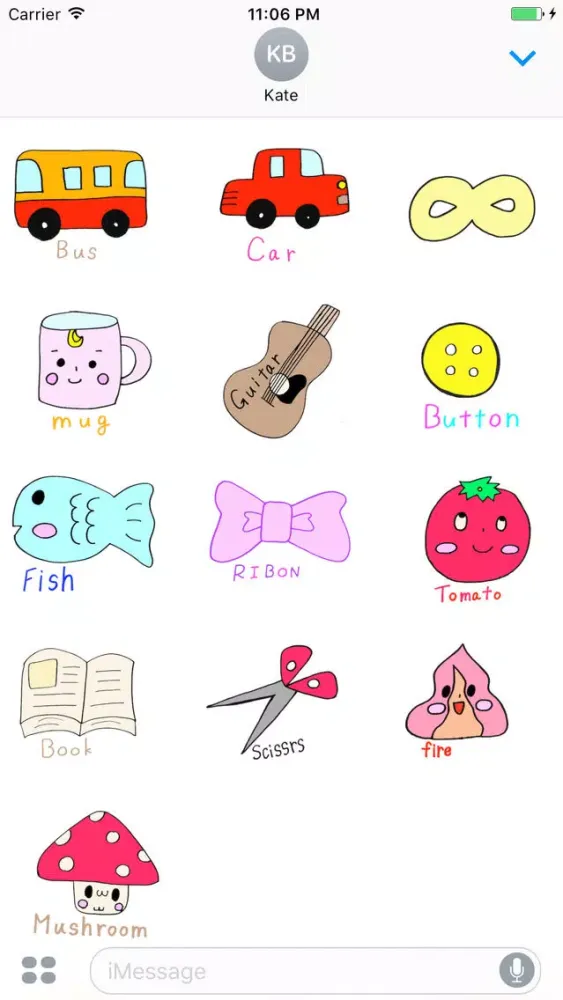 Captures d'écran de The Cute English Stickers