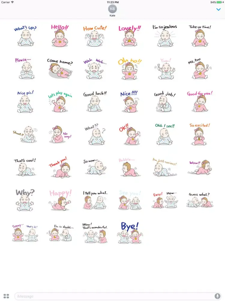 The Cute Little Couple Stickers iPad  Screenshots