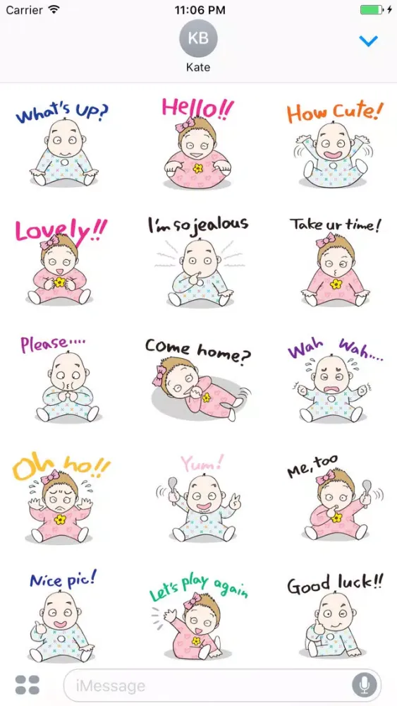The Cute Little Couple Stickers Screenshots
