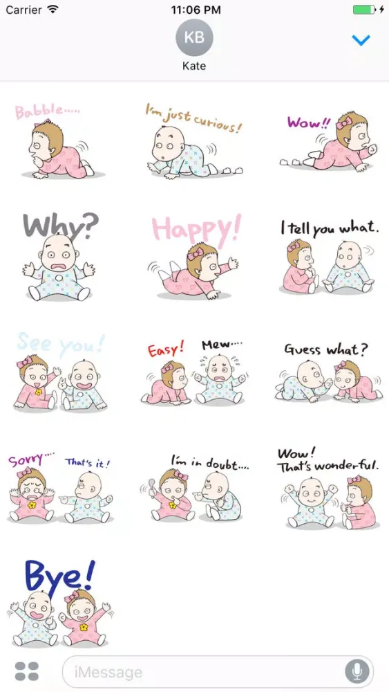 The Cute Little Couple Stickers Screenshots