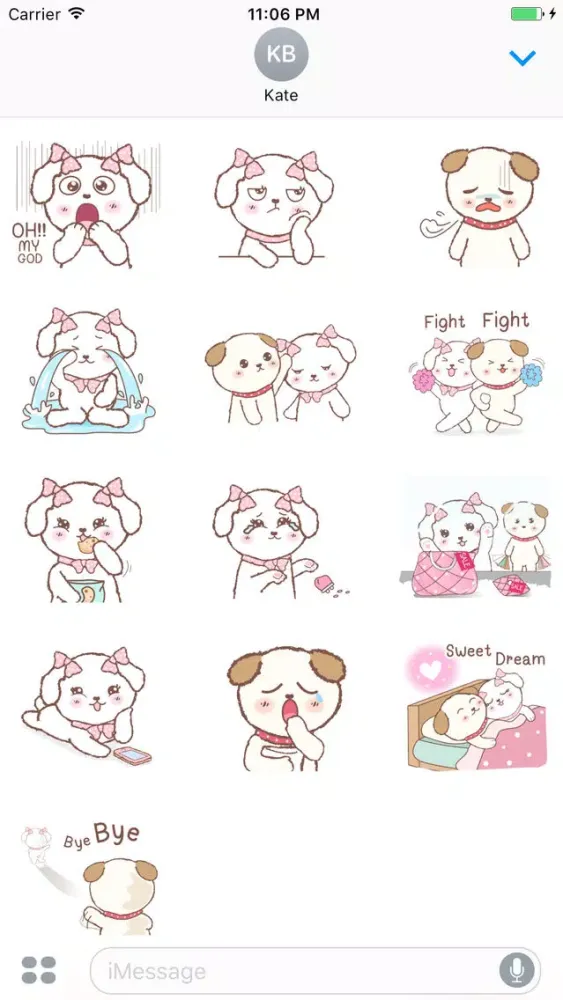 تصاویر The Happy Couple Puppies English Stickers
