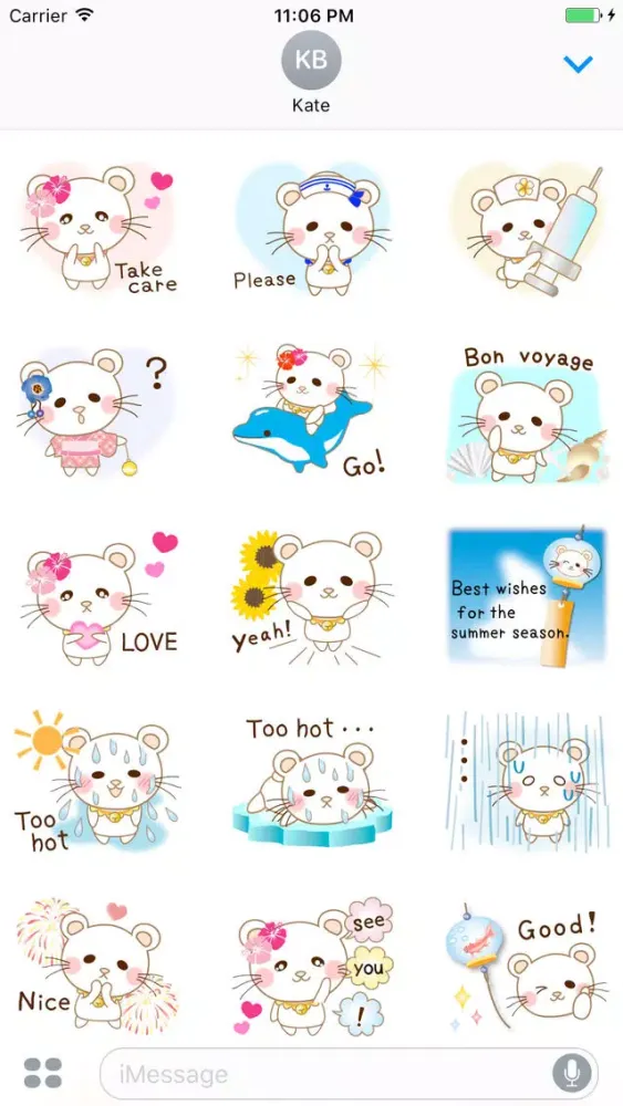 Capturas de tela do Violet The Pretty Cat English Stickers