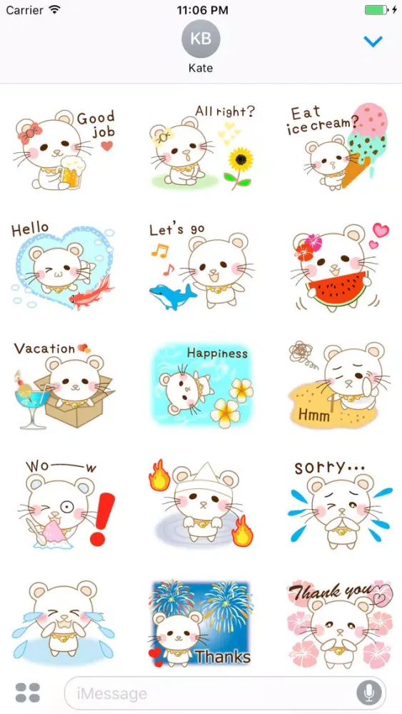 Capturas de tela do Violet The Pretty Cat English Stickers