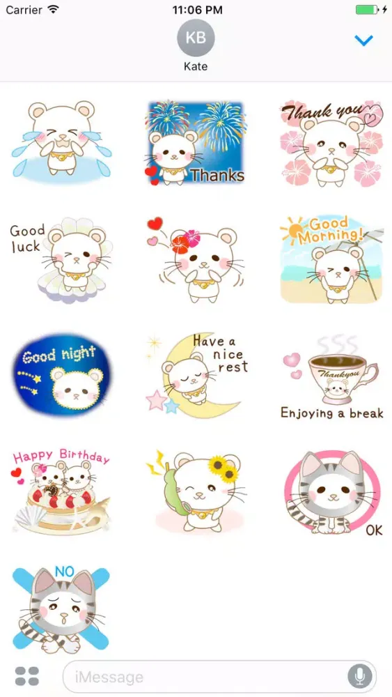 Capturas de tela do Violet The Pretty Cat English Stickers