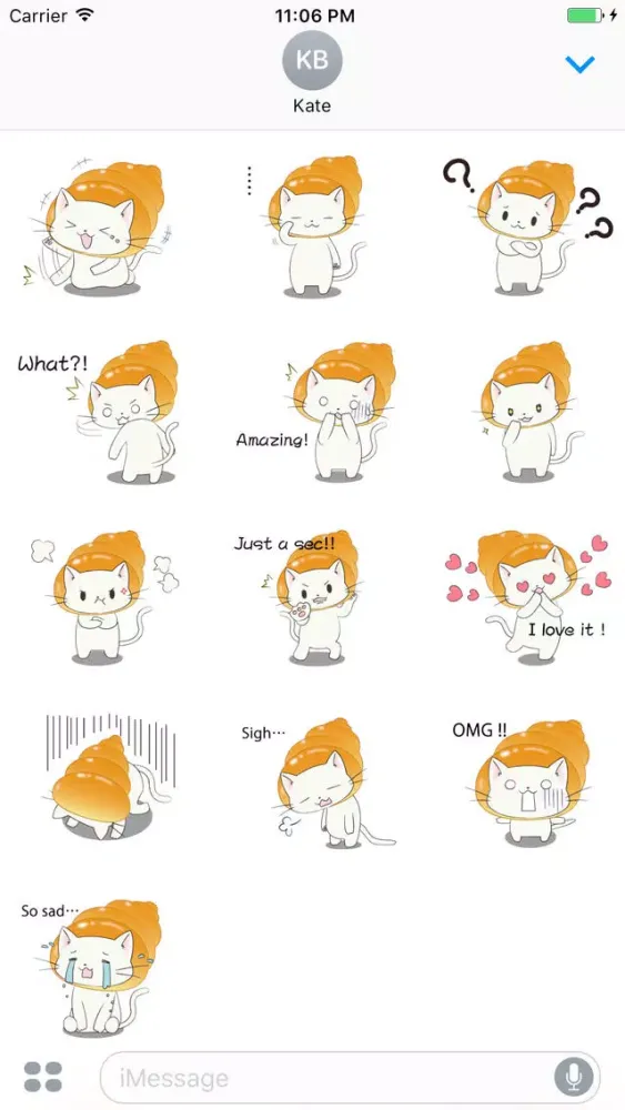 Captures d'écran de Wiggles the little cat in Corone stickers