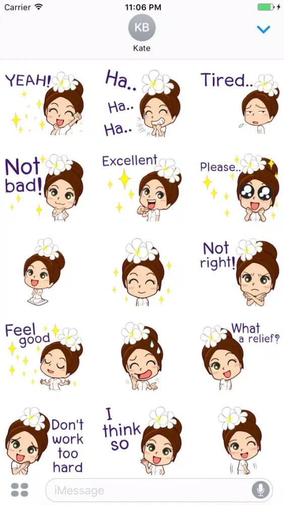 Capturas de pantalla de Winifred The Happy Girl English Stickers