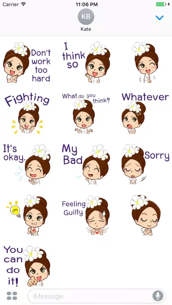Capturas de pantalla de Winifred The Happy Girl English Stickers