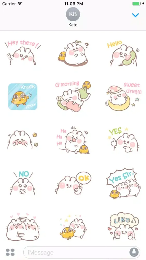 Ảnh chụp màn hình của Winifred The Lovely Bunny English Stickers