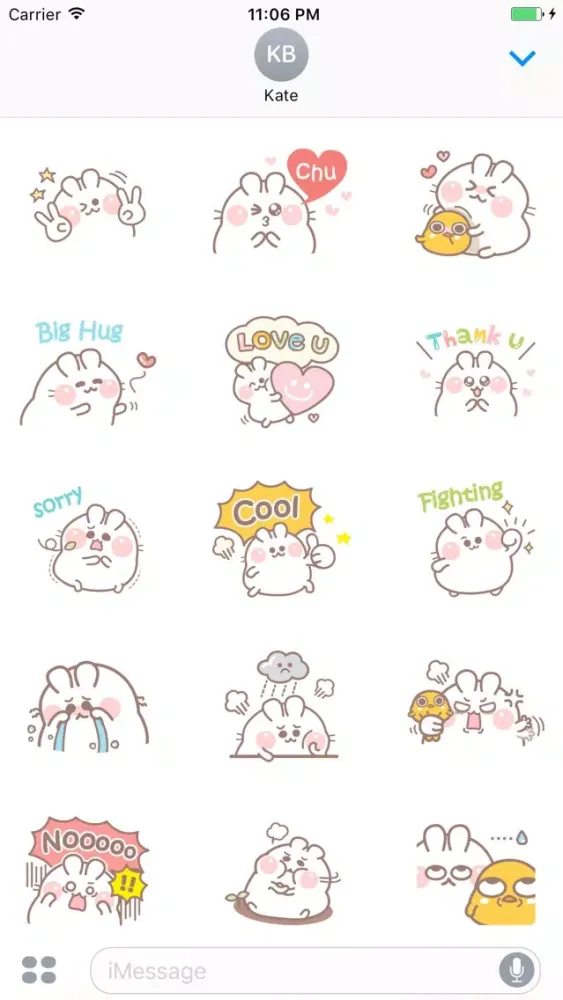 Ảnh chụp màn hình của Winifred The Lovely Bunny English Stickers
