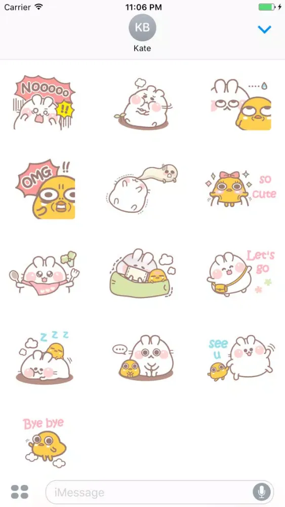 Ảnh chụp màn hình của Winifred The Lovely Bunny English Stickers