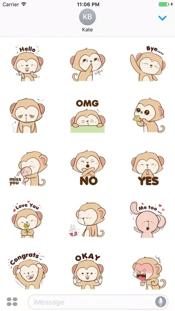 Winky The Naughty Monkey Animated Stickers سکرین شاٹس