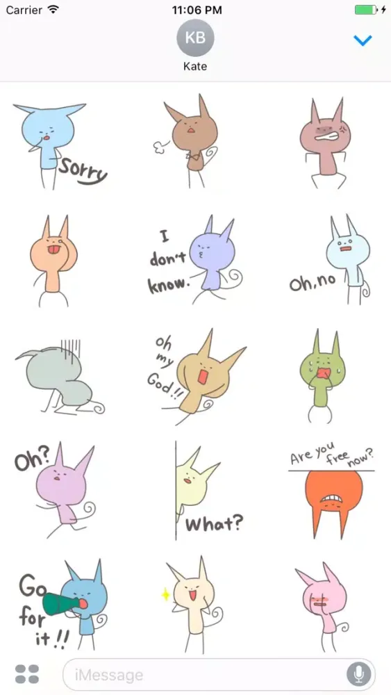Yazmin The Cute Rabbit English Stickers Screenshots