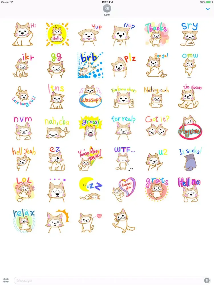 Yogi the naughty dog stickers iPad  Screenshots