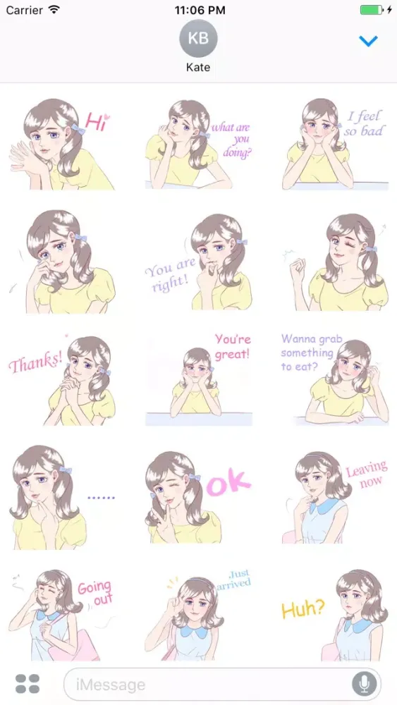 Capturas de pantalla de Zuri The Happy Girl English Stickers