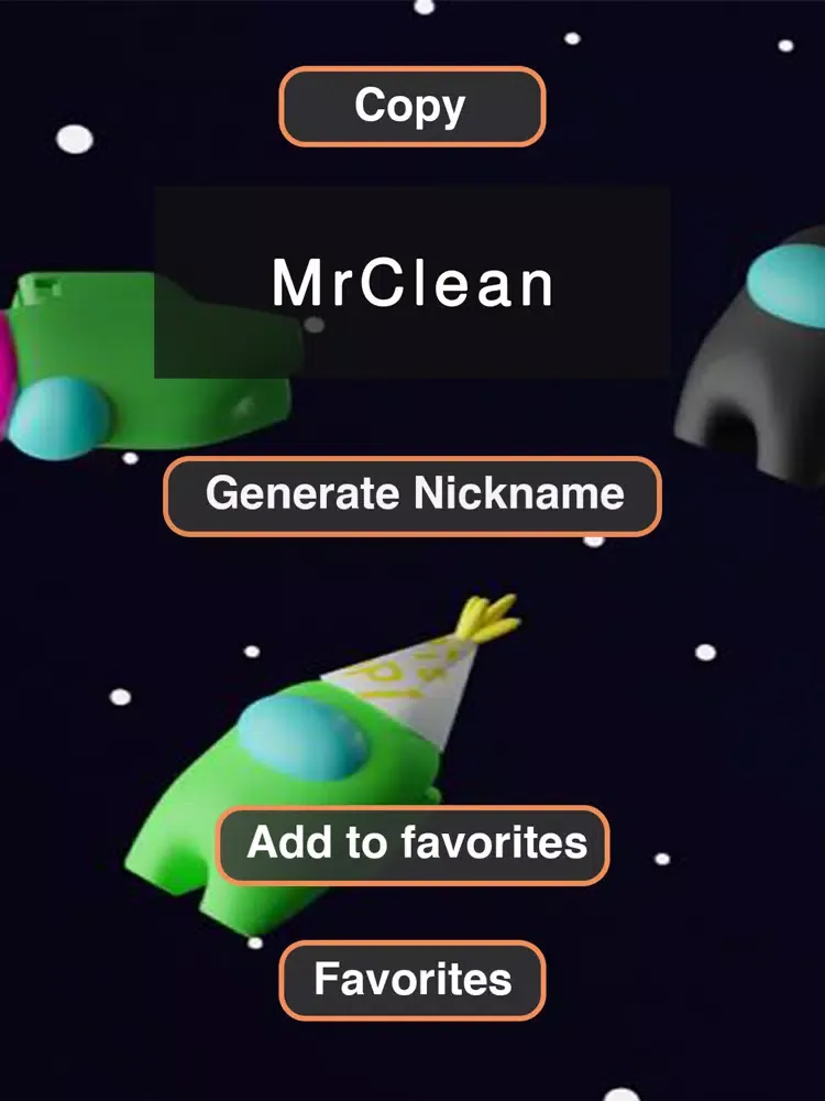 Captures d'écran de Nicknames for Among Us iPad 