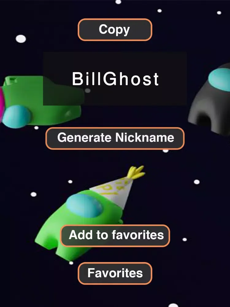Captures d'écran de Nicknames for Among Us iPad 