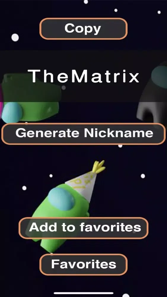 Captures d'écran de Nicknames for Among Us