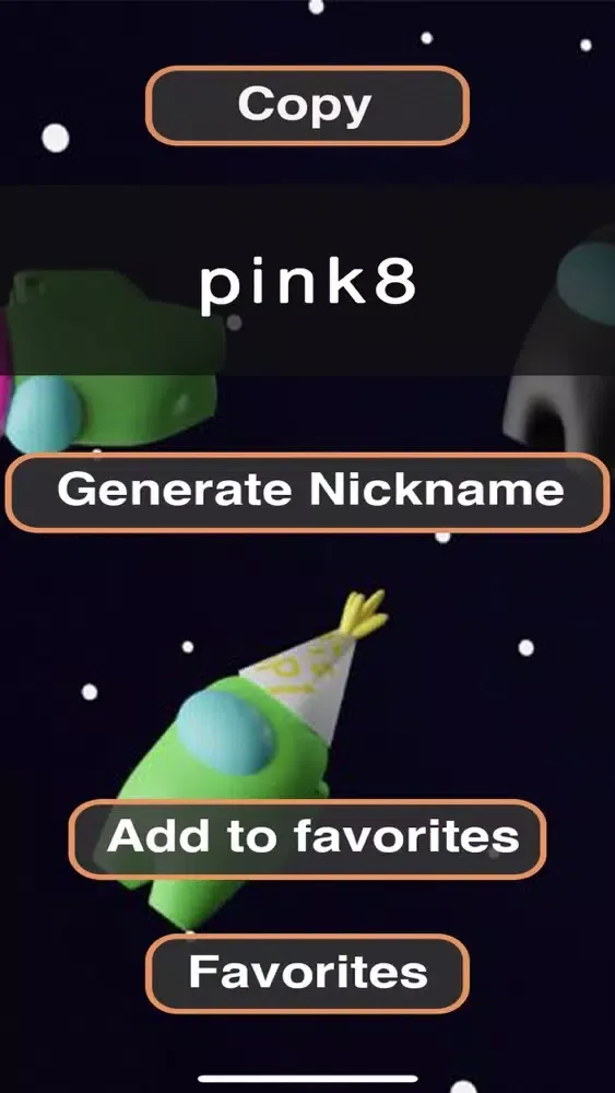 Captures d'écran de Nicknames for Among Us