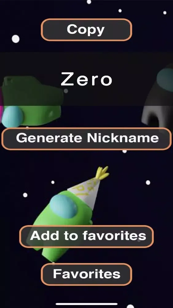 Captures d'écran de Nicknames for Among Us
